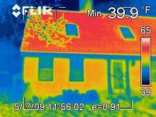 Infrared imaging of home to test and inspect where heat is lost 