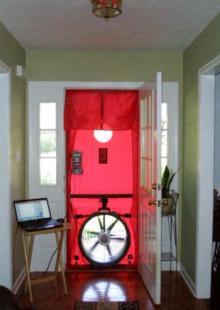 Red Blower Door Testing