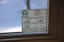 Window label showing how renewable and efficient a home is